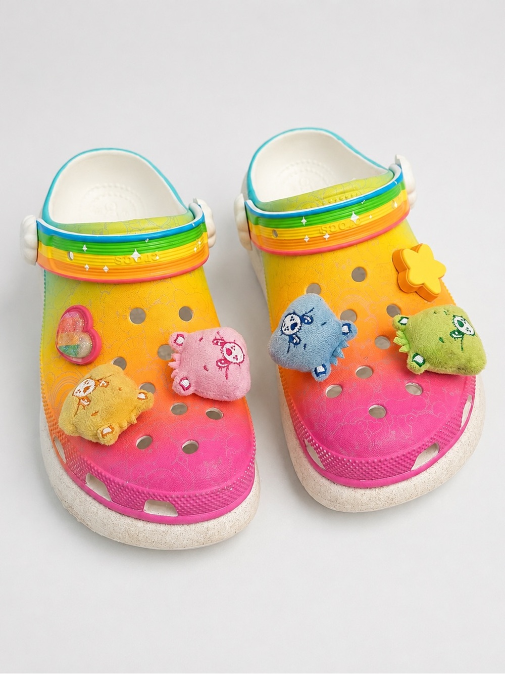 CROCS Care Bears Rainbow Clog Shoes, Light Up - Picture 2 of 3